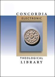 Concordia Electronic Theological Library: Complete Collection