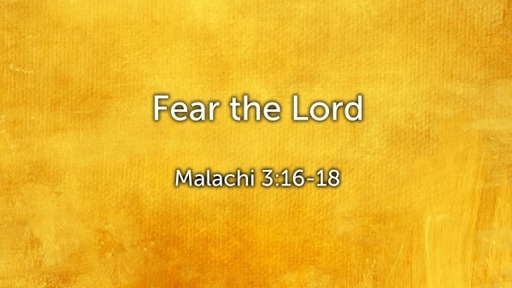 Fear the Lord