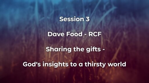 Prophetic Intent 2023 - Dave Food - Sharing the gifts 