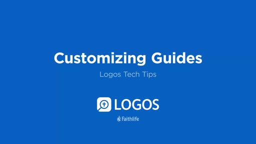 Tech Tip - Customizing Guides