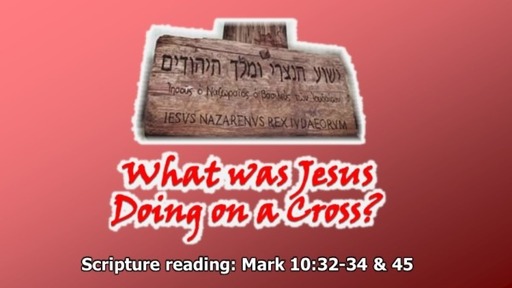 What Was Jesus Doing on a Cross?