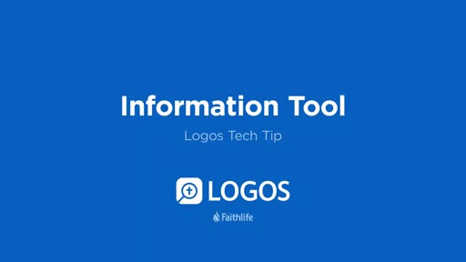 Tech Tip - Information Tool