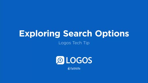 Tech Tip - Exploring Search Options
