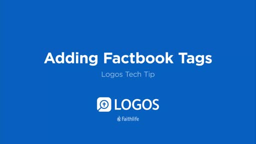 Tech Tip - Adding Factbook Tags