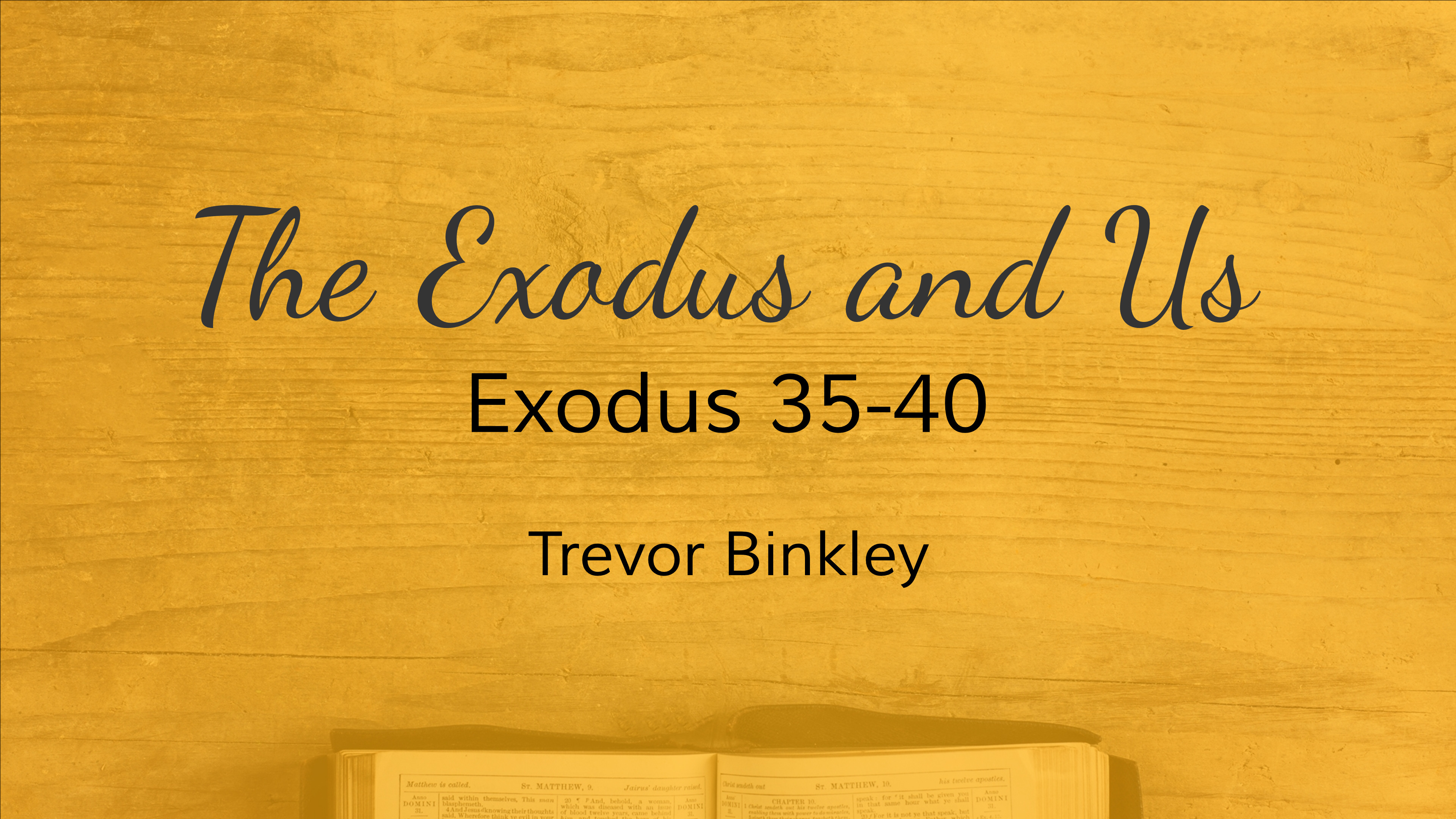 The exodus and us logos sermons