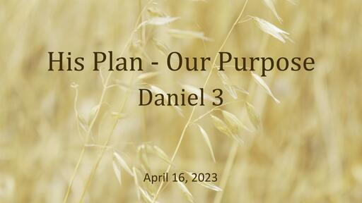 His plan - Our purpose 