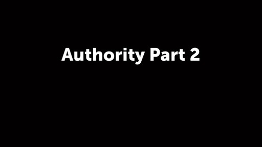 Authority Part 2