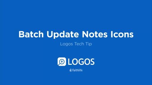 Tech Tip - Batch Update Notes Icons