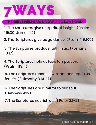 Bible Basics - 7 Ways the Bible Helps Us Know and Love God