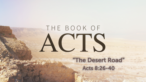 The Desert Road (Acts 8:26-40)