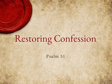 Restoring Confession