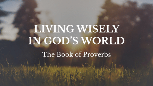 Living Wisely in God's World: The Book of Proverbs