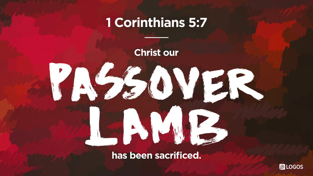 1 Corinthians 5:7: Christ, our Passover lamb, has been sacrificed.