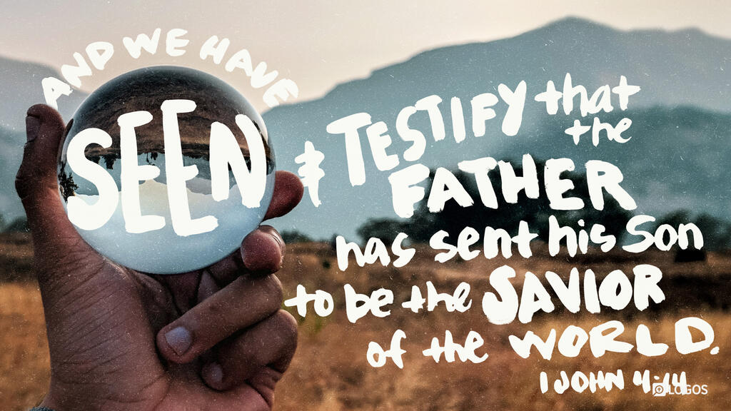 1 John 4:14: And we have seen and testify that the Father has sent his Son to be the Savior of the world.