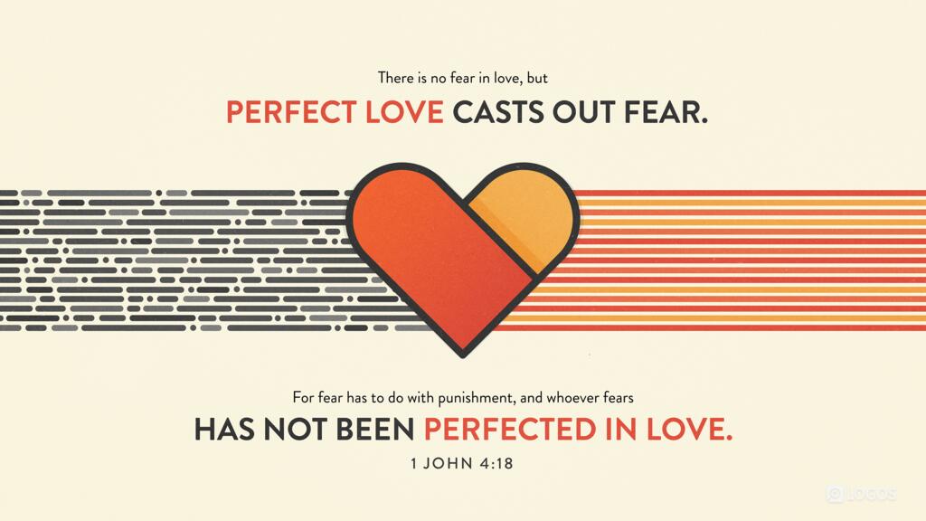 1 John 4:18: There is no fear in love, but perfect love casts out fear. For fear has to do with punishment, and whoever fears has not been perfected in love.