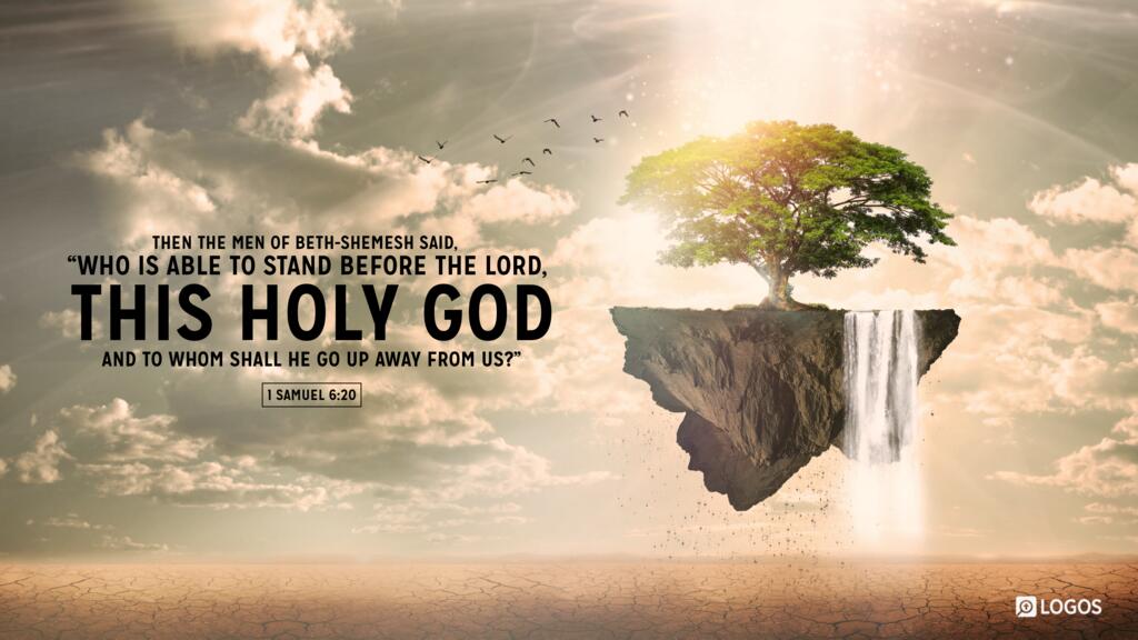 1 Samuel 6:20: Then the men of Beth-shemesh said, “Who is able to stand before the Lord, this holy God? And to whom shall he go up away from us?”