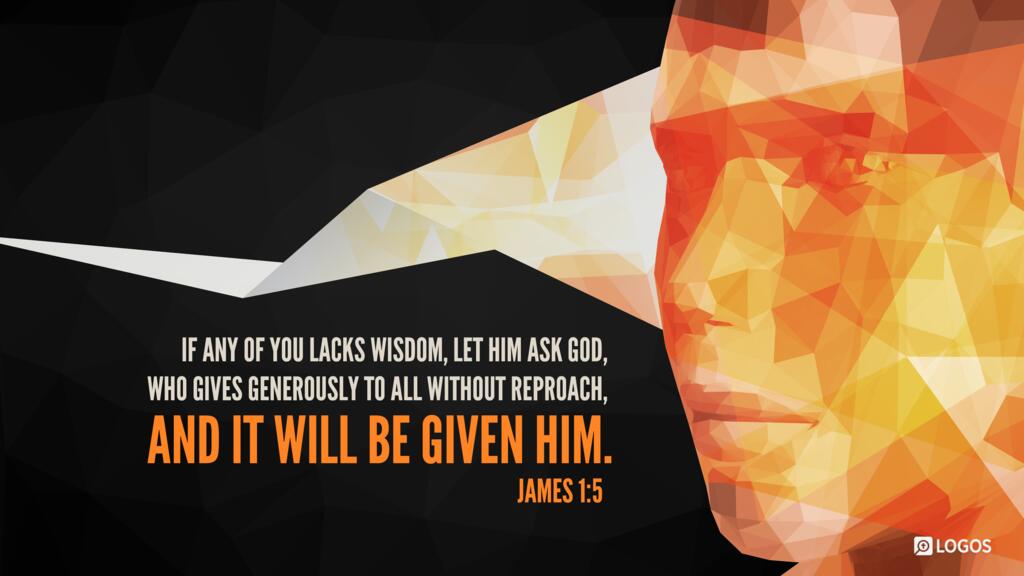 James 1:5: If any of you lacks wisdom, let him ask God, who gives generously to all without reproach, and it will be given him.