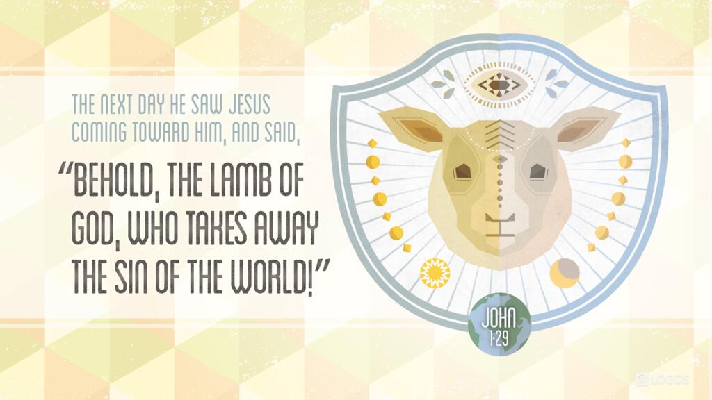 John 1:29: The next day he saw Jesus coming toward him, and said, “Behold, the Lamb of God, who takes away the sin of the world!”