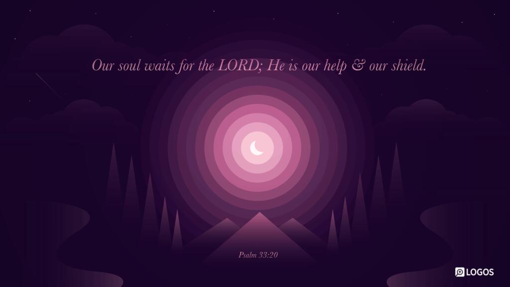 Psalm 33:20: Our soul waits for the LORD; He is our help and our shield.