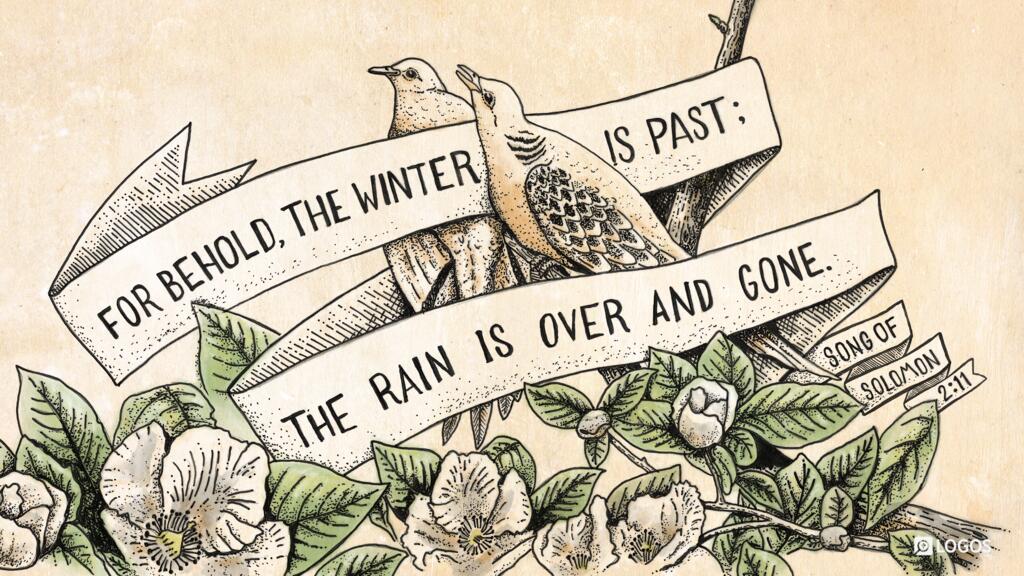 Song of Solomon 2:11: For behold, the winter is past; the rain is over and gone.