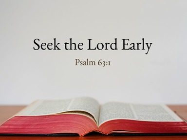 Seek the Lord Early - Pastoer David Kanski