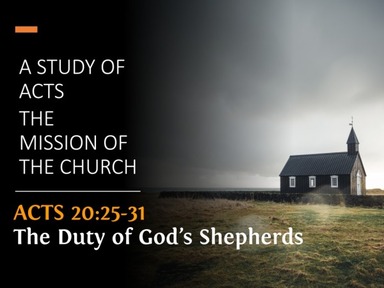 The Duty of God's Shepherds