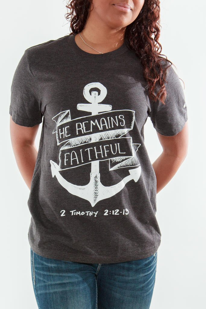 Bible Verse T-shirt: Anchor (2 Timothy 2:12-13)