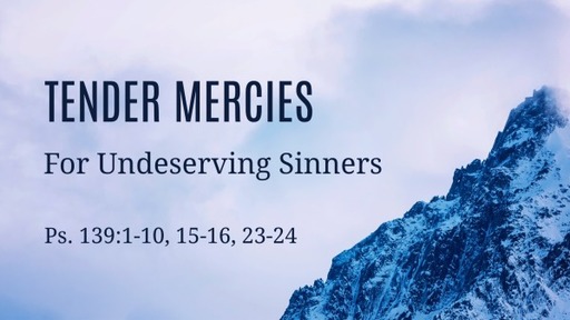 Tender Mercies for Undeserving Sinner