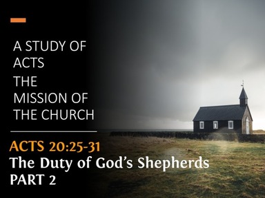 The Duty of God's Shepherds Part 2