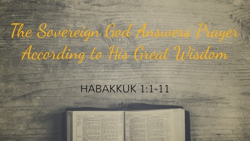 The Sovereign God Answers Prayer According to His Great Wisdom