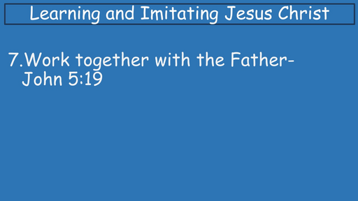 Learning and Imitating Jesus
