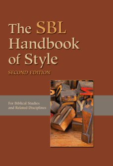 SBL Handbook of Style, Second Edition
