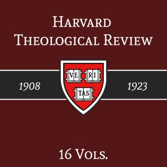 Harvard Theological Review (16 vols.) (1908–1923)