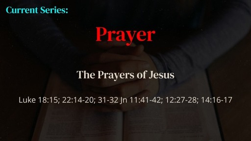 Prayer - Jesus Prays (Part 3)