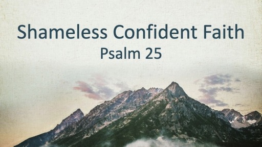 Shameless Confident Faith  Psalm 25 