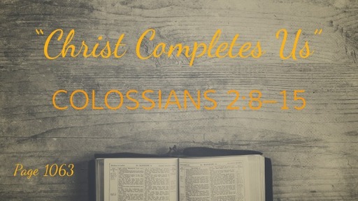 Christ Completes Us