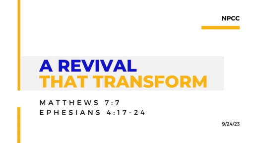 NPCC Sunday Service (LIVE) - A Revival That Transforms