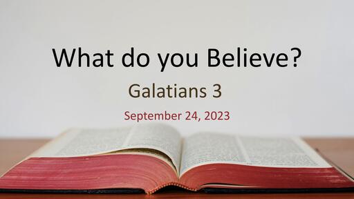 What do you Believe?