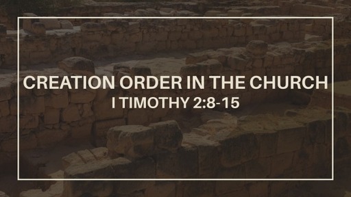 Creation Order in the Church