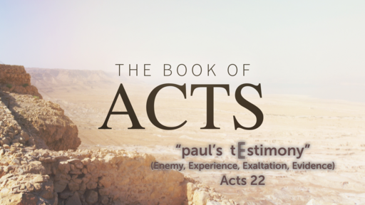 Paul's Testimony (Acts 22)