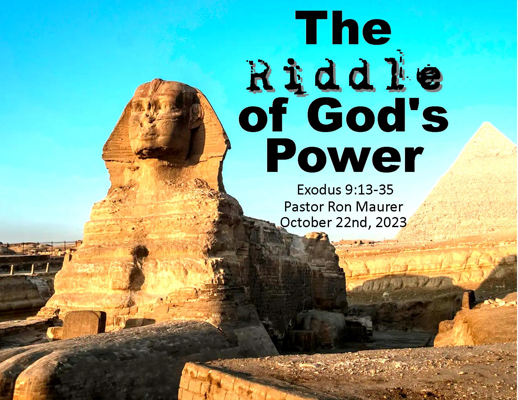 The Riddle of God's Power - Logos Sermons