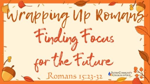 Finding Focus for the Future