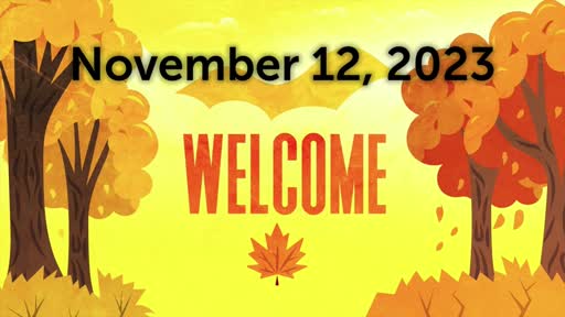 12-Nov-23:  Pastor Chuck teaches "Abundance and Generosity"  Reading 2 Corinthians 9