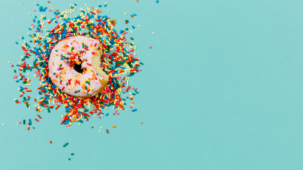 Frosted donut with sprinkles large preview