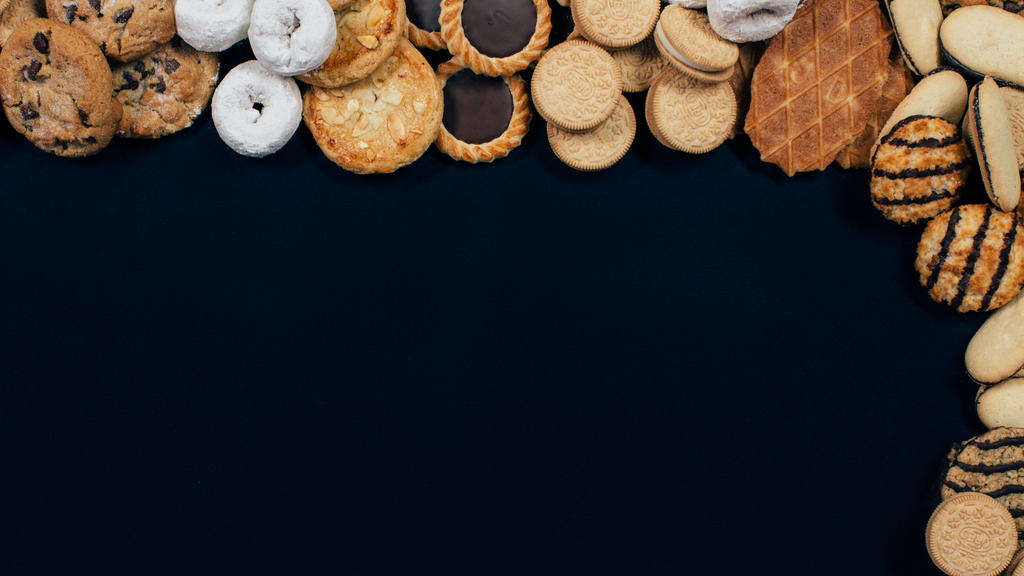 Cookies and donuts on top and right large preview