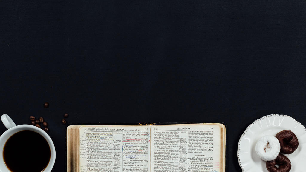 Coffee, Bible and donuts Graphics for the Church Logos Sermons