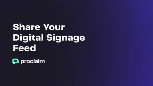 Share Your Digital Signage Feed