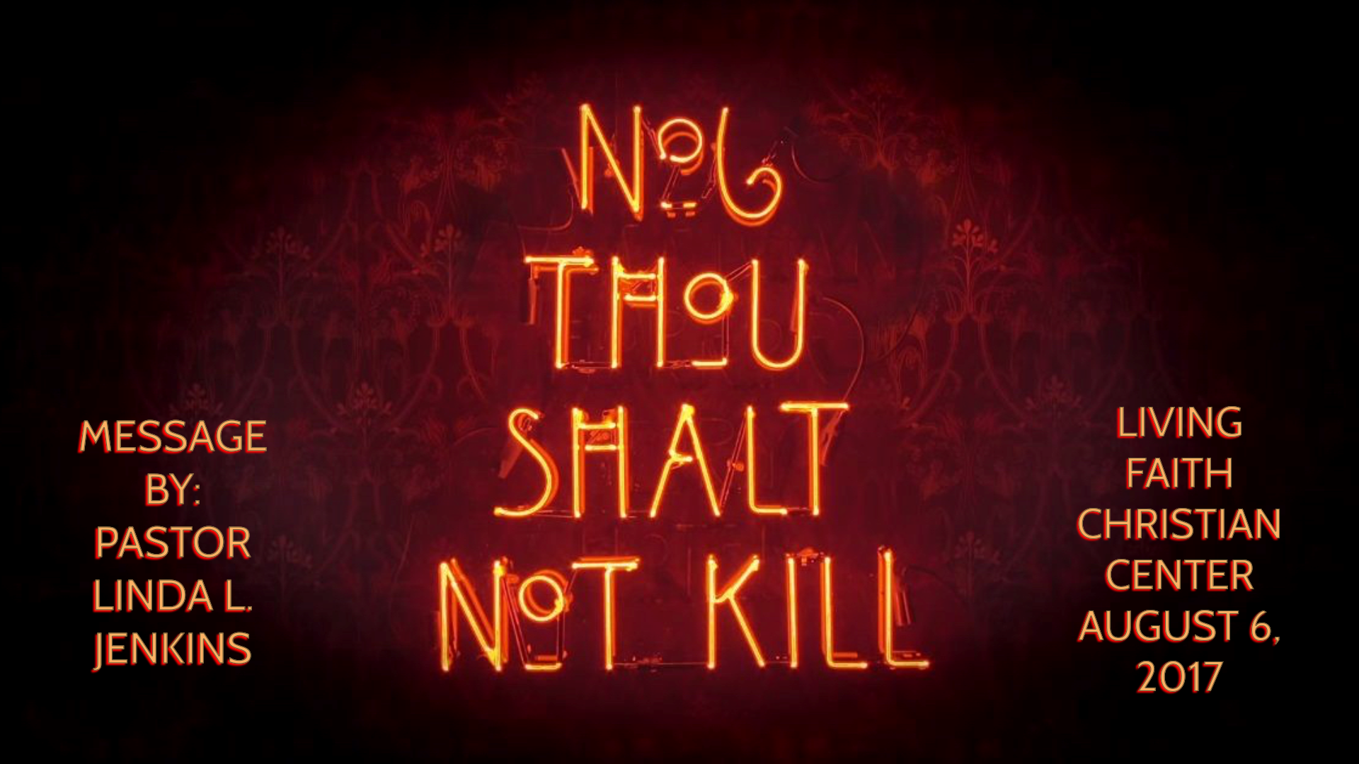 August 6th, Thou Shalt Not Kill - Logos Sermons