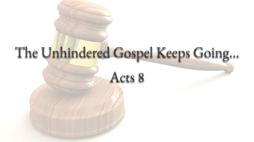 The Unhindered Gospel continues... 