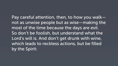 Walking in the Spirit (Eph 5:15–21)
